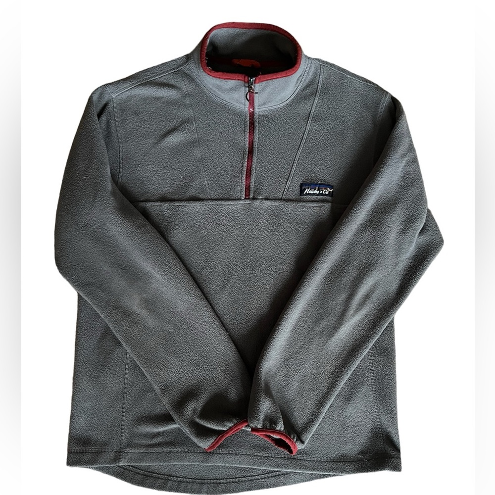Mens Grey Hawke & Co Fleece Quarter Zip